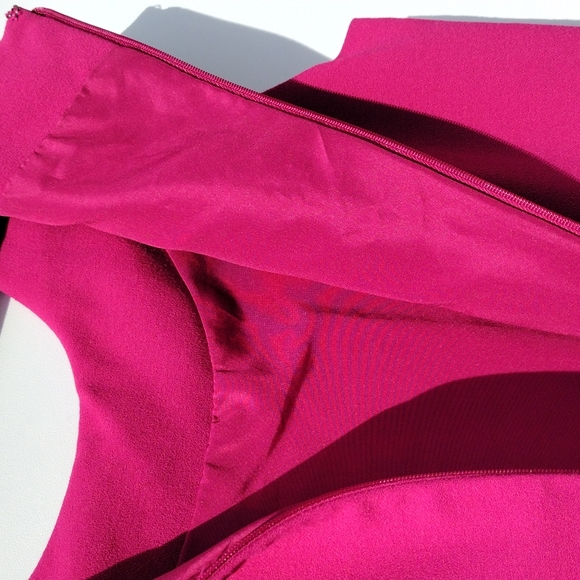 Hot Pink Sleeveless Midi Dress. Size 14 - Picture 10 of 16